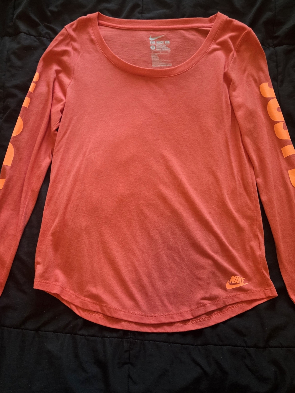 Nike Women’s Long-Sleeve Scoop Neck Top - Coral